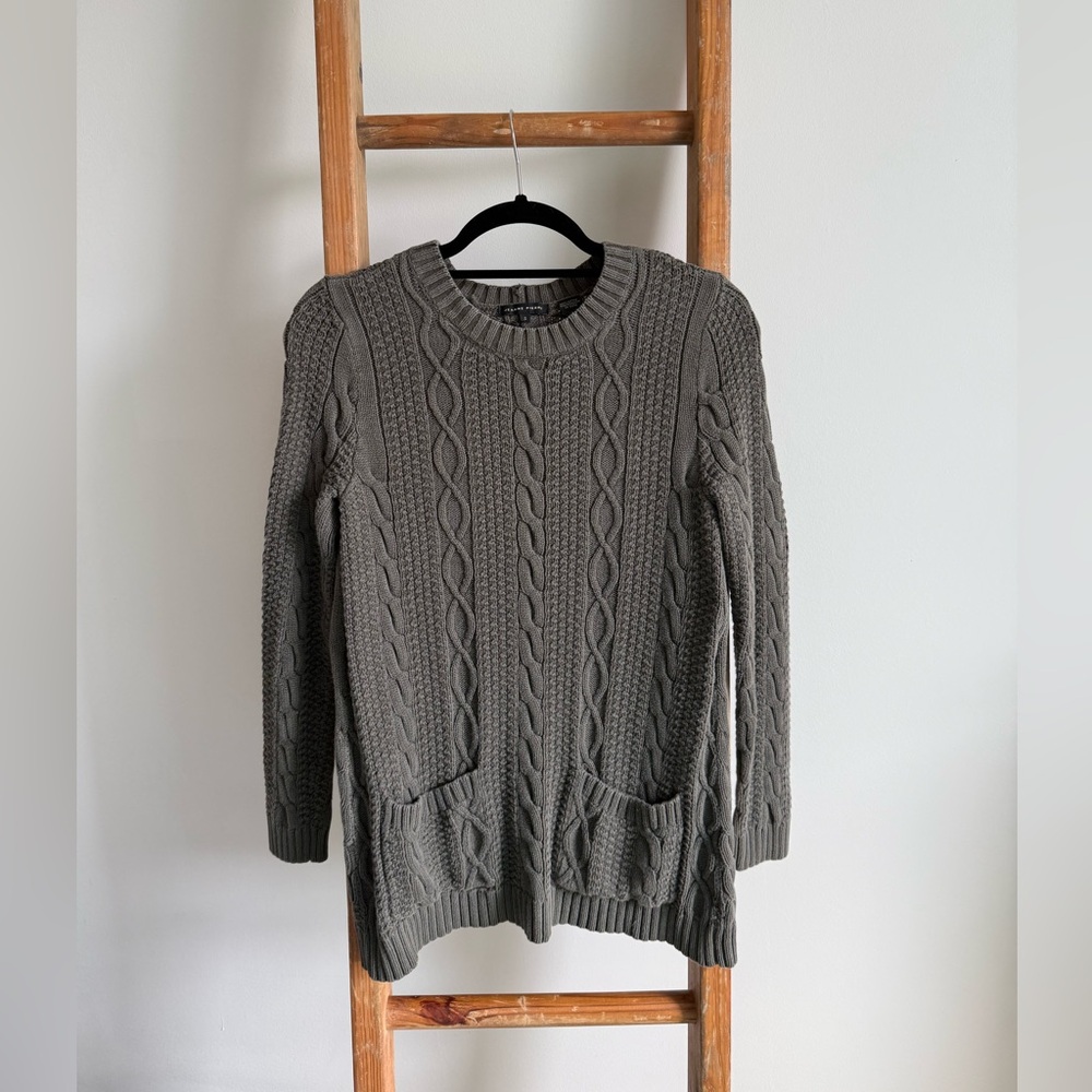 Jeanne Pierre 100% Cotton Cable‑Knit Sweater – Size S